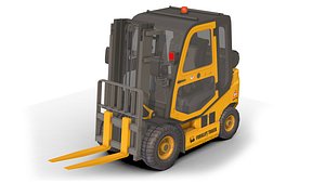 Forklift Truck Low-Poly 3D model