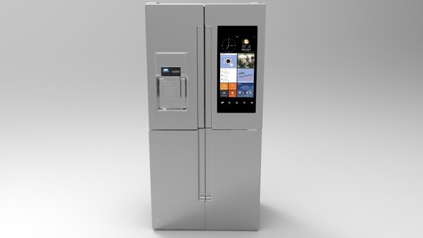 サムスンのスマート冷蔵庫ステンレス製、スチール製4ドア冷蔵庫3D 