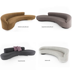 4 Curved Sofas by Vladimir Kagan