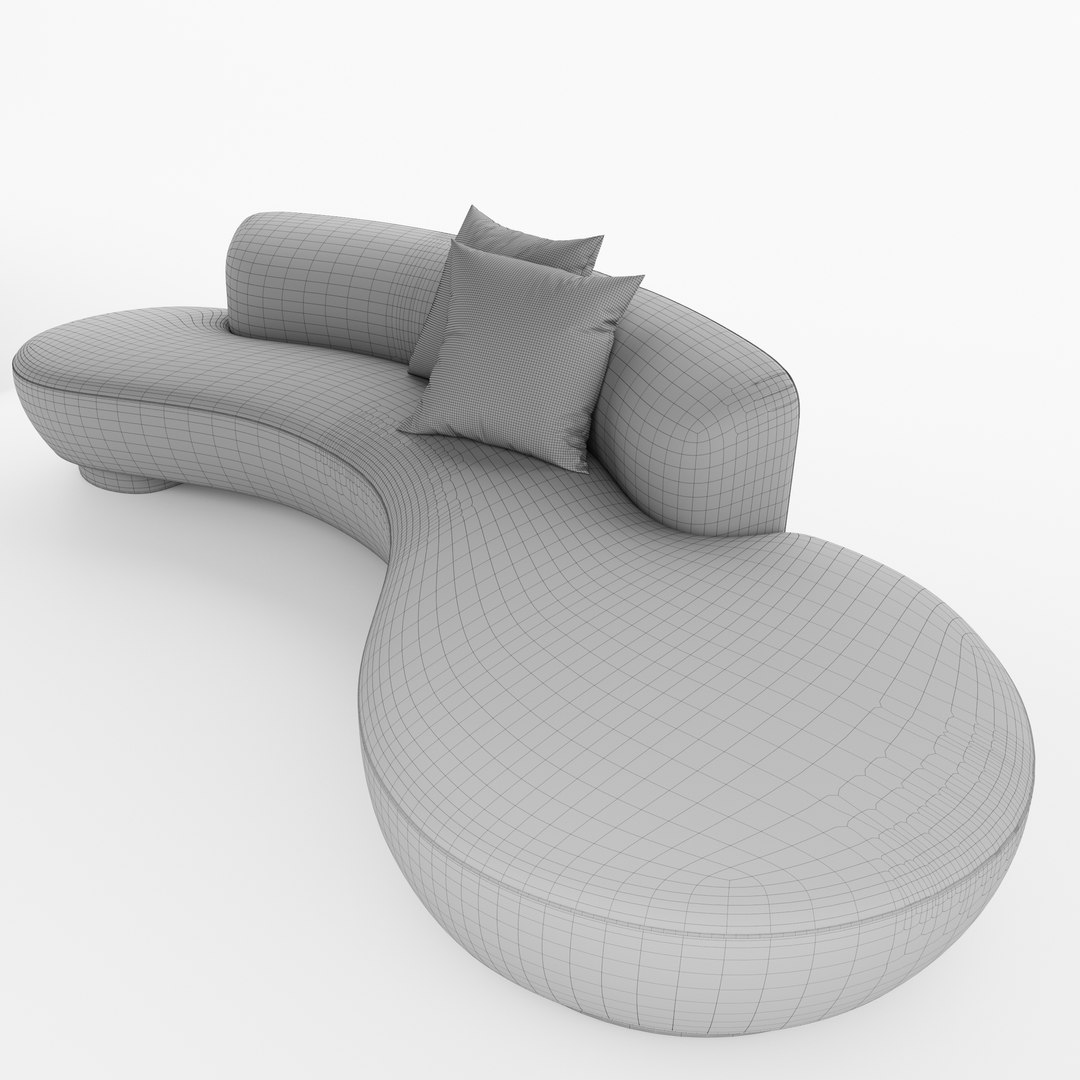 Freeform curved sofa vladimir kagan 3D - TurboSquid 1342399