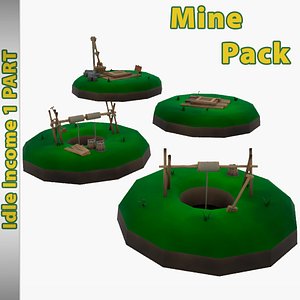 Idle income Mine 3D model