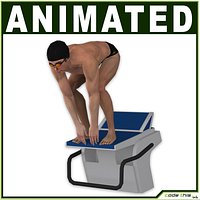 White Male Swimmer 10686 tris
