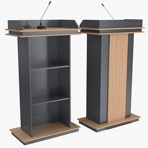 3D Lectern with Mic