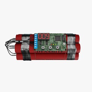 3D dynamite bomb model