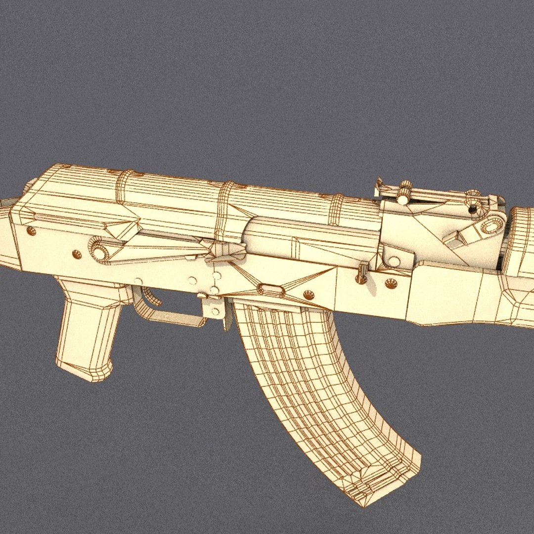 Russian Assault Rifle Akm Model - TurboSquid 1434769