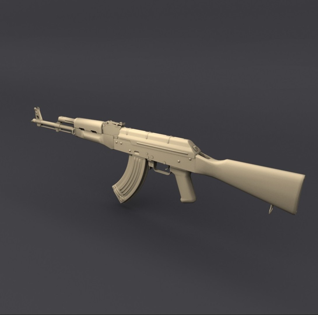 Russian Assault Rifle Akm Model - TurboSquid 1434769