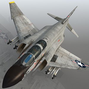 F4 J NAVY Phantom II Tarsiers Mig Killer USS America 3D model