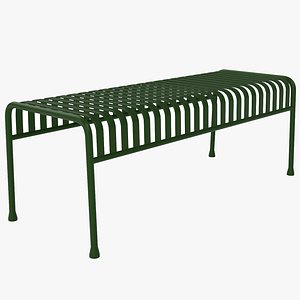 Hay Palissade Striped Outdoor Furniture Green Table 3D model