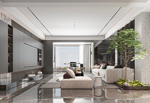 3D model Modern living room