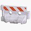 Plastic Barrier White