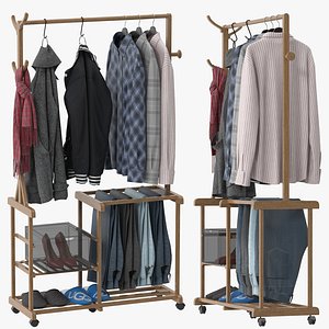 3D model Homde Bamboo Clothes Rack