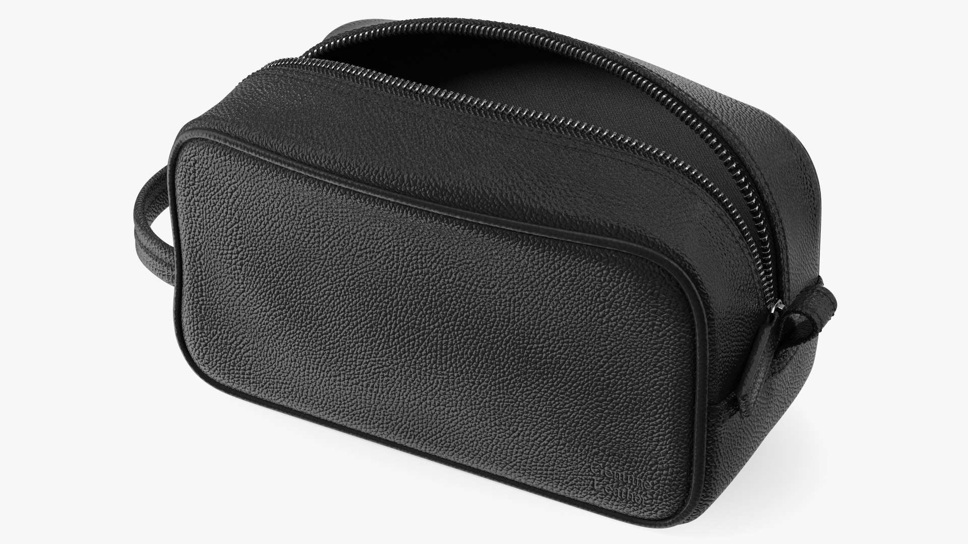 3D Open Cosmetic Bag Leather Black model - TurboSquid 1817848