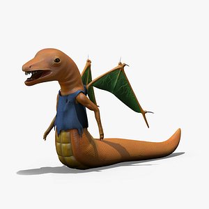 Cartoony Flying Worm