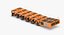 6 Axle Lines Modular Transporter Goldhofer Orange Pose 04