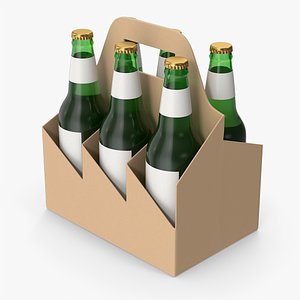 3D Bottle Carrier With Beer Bottles model