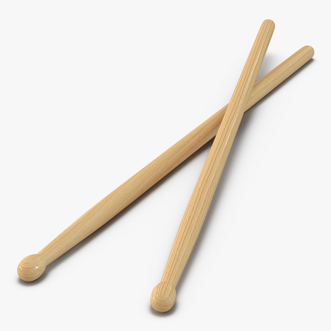 Drum Sticks 3D model preview