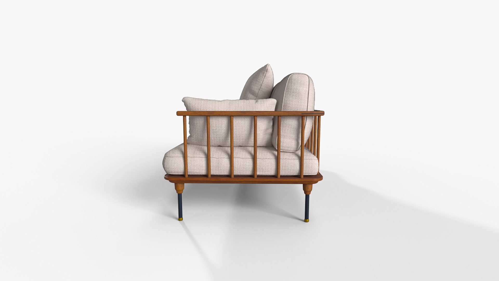 3D model Hoover Sofa Crash Gate TurboSquid 2112743