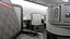 3D airplane business class seats