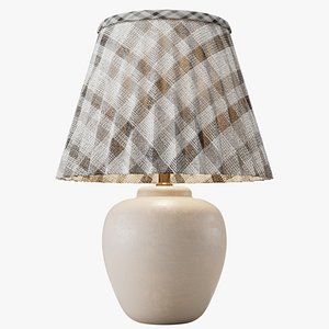 Country style art table lamp model 3D model