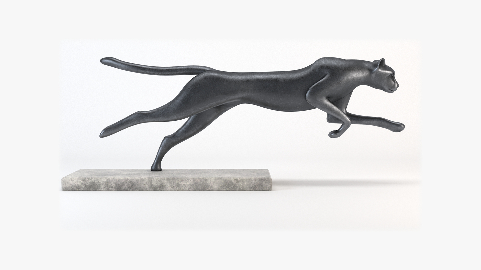 Running Cheetah Sculpture 3D Model TurboSquid 2174199