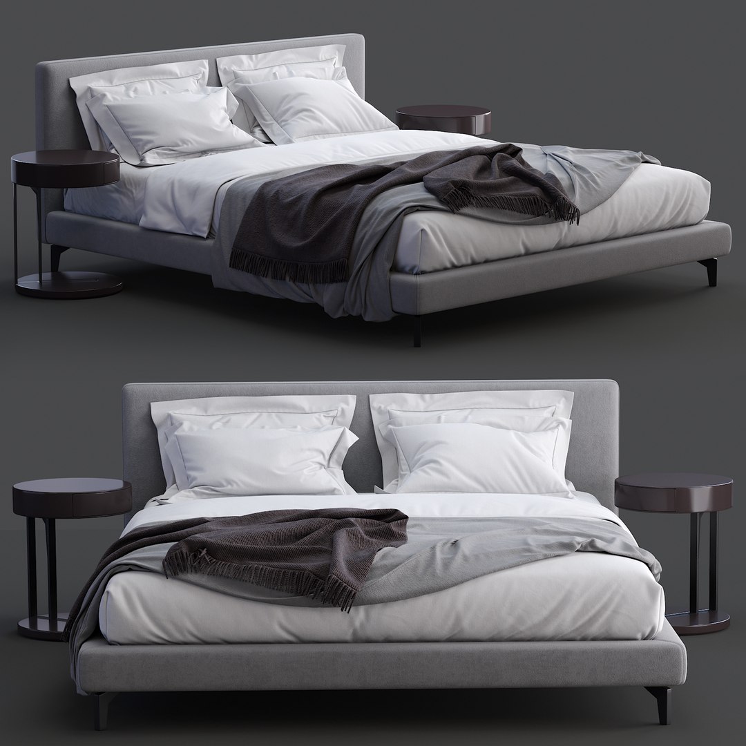 Meridiani Bed Stone 3D Model - TurboSquid 1567146