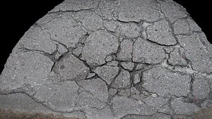 road concrete debris cracked part2 photogrammetry