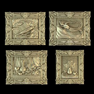 3D 4 pcs stl cnc