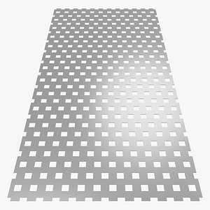 Perforated panel in 60 degree staggered pattern with square hole