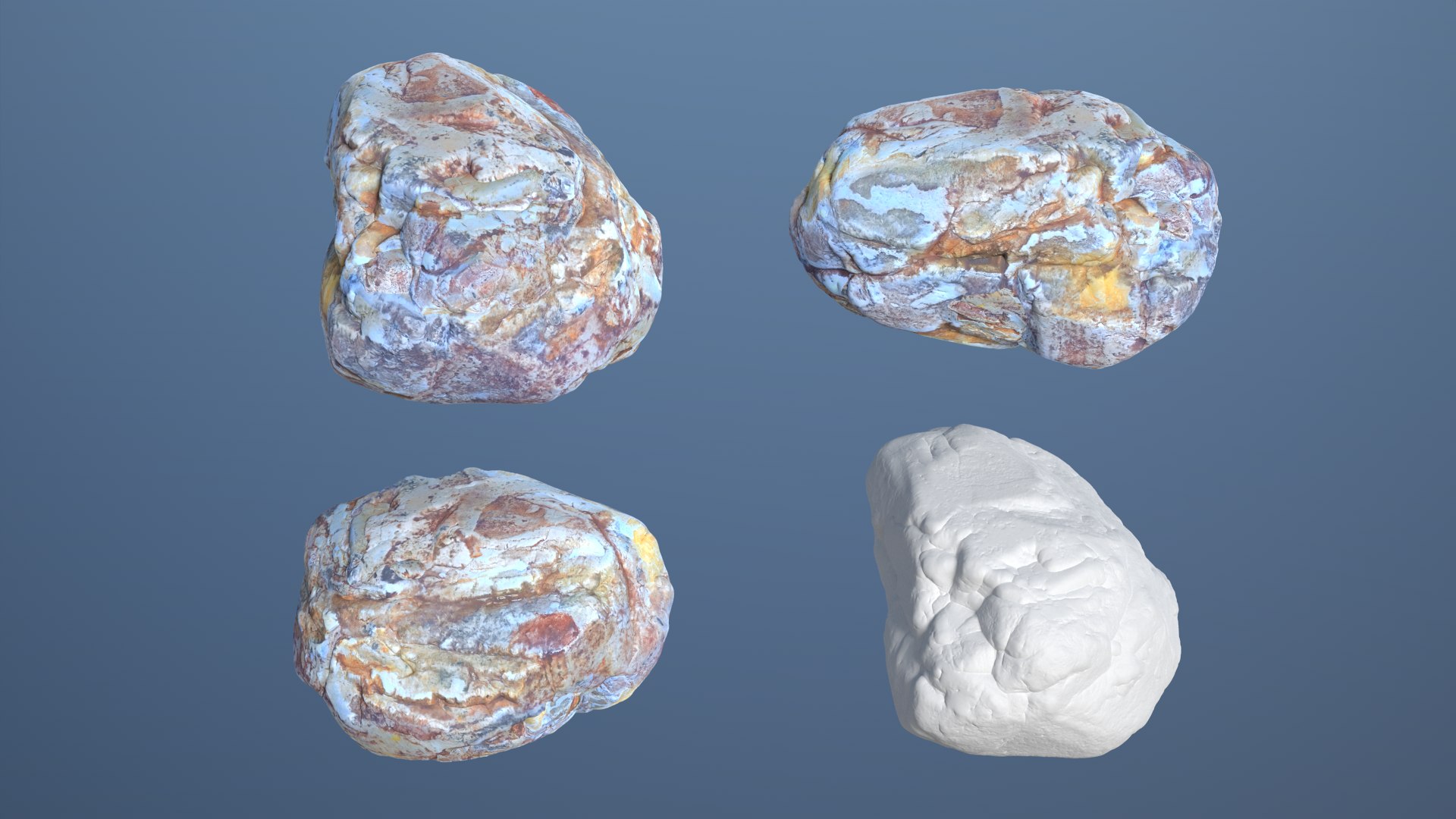 3D 8 Boulder Rocks - 240720 - TurboSquid 2257758