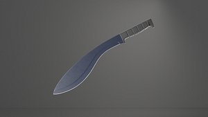 Modern Kukri Machete Knife Low-poly 3D model 3D