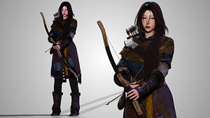 Snow Girl - Game Ready 3D model
