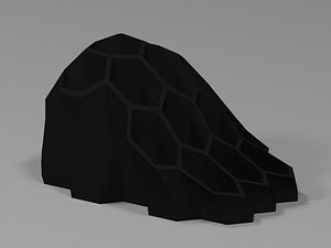 hexagon organic pen holder 3d model