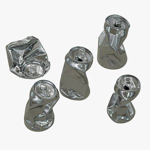 3D Crushed Aluminum Can Set 01