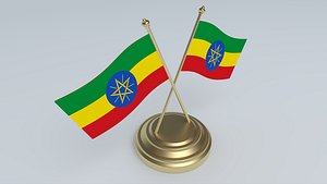 3D Flag of Ethiopia 3D Model