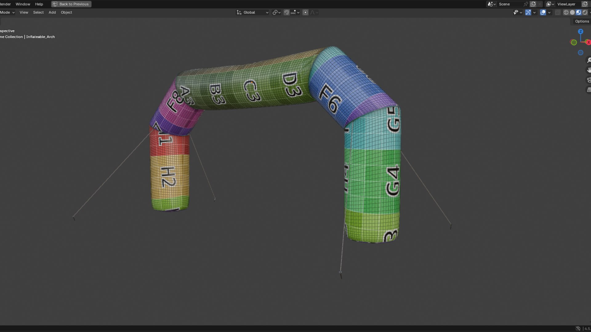 3D Inflateable Arch Checkpoint For Start Finish Or Brand Events 3D ...