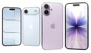 Apple iPhone Air Sky Blue And iPhone 17 Lavender 3D model
