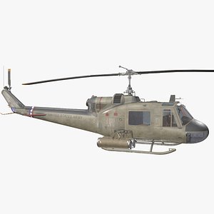 Bell UH-1C Iroquois US Army 2 Basic Animation  --316--