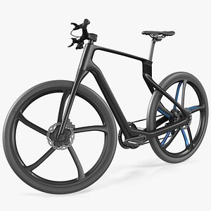 Carbon Electric Road Bicycle Rigged