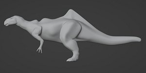 3D fictional dinosaur Hervivorus spinosus