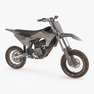 Mini Cross Electric Bike Dirty Rigged 3D model