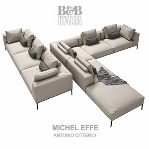 michel effe sofa 3d 3ds