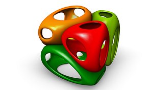 Smooth Voronoi Cube Cells 01 3D model