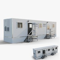 Construction Site Mobile Portable Office 3D Model 3D model