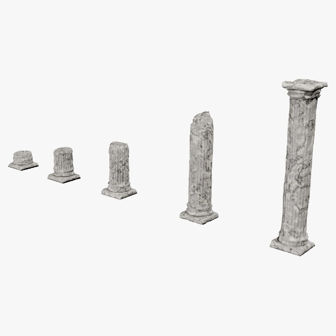 Ruins Pack - Pillars model - TurboSquid 1900190