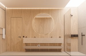 Minimalistic Bathroom 3D model