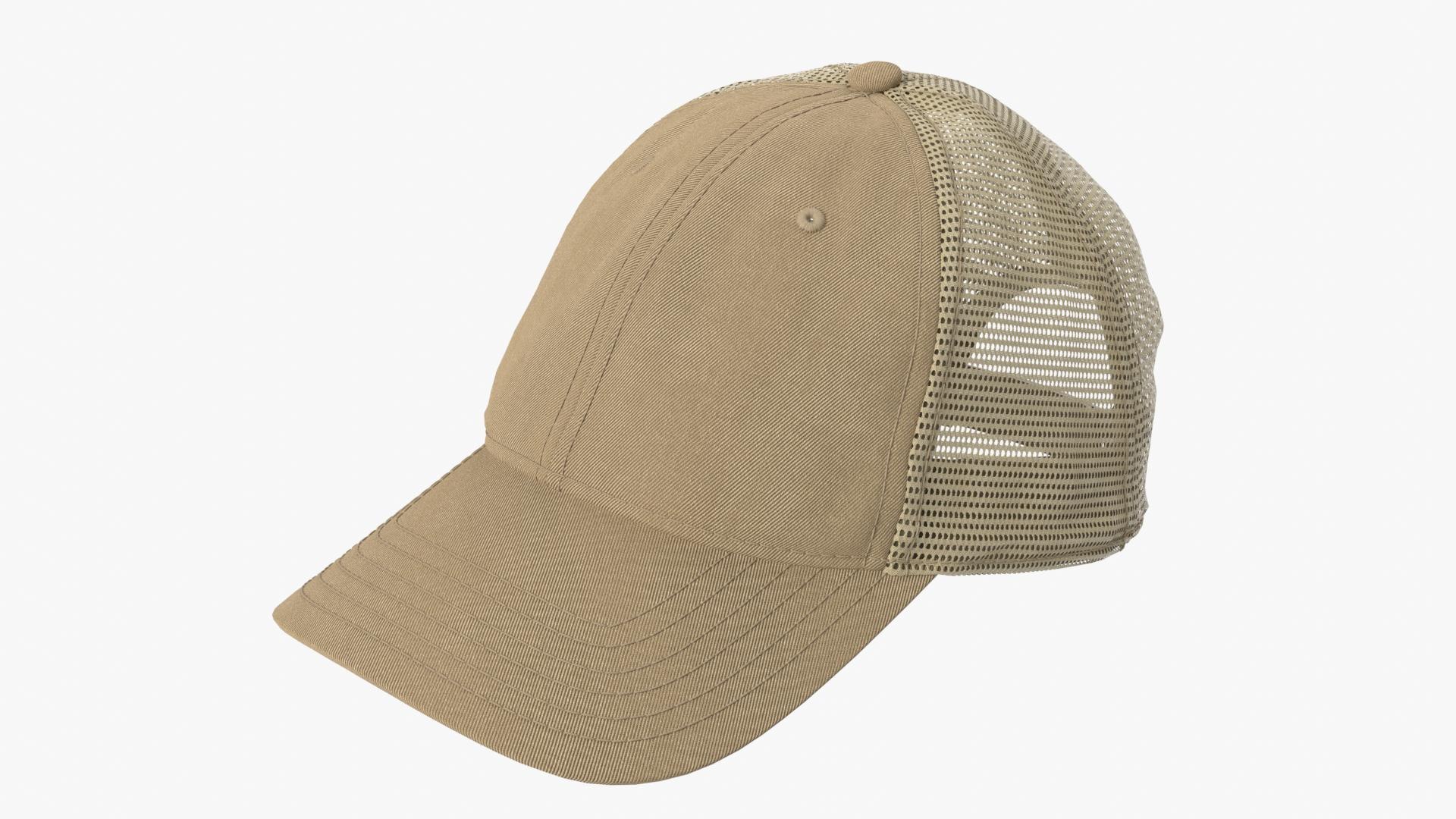 3D model Baseball Cap Khaki Multi-Material with Tiling Textures ...