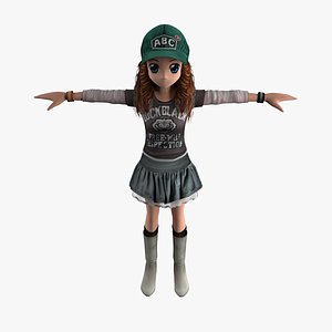 3D model Manga Girl