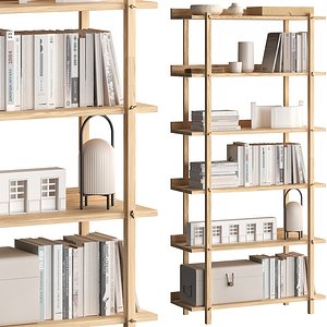 3D Kari Reol Bookcase high simple by Bolia model