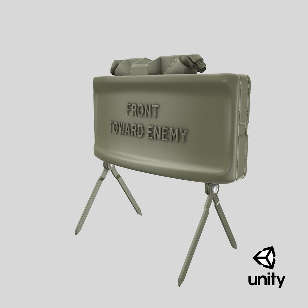 3D m18a1 claymore anti personnel https://p.turbosquid.com/ts-thumb/wP/6QhCDY/23FQygNz/stemcell_unity_render/png/1607794811/1920x1080/fit_q87/ffad06e026d486e95db5ec865d1073ac5a8f4f21/stemcell_unity_render.jpg
