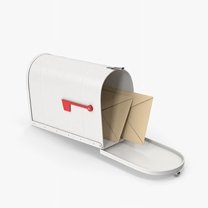Mailbox With Letters 3D model